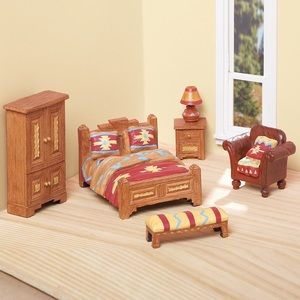 Southwestern miniature bedroom set